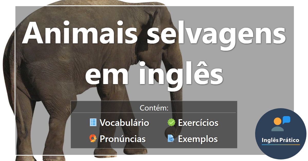 Palavras cruzadas em inglês com animais selvagens